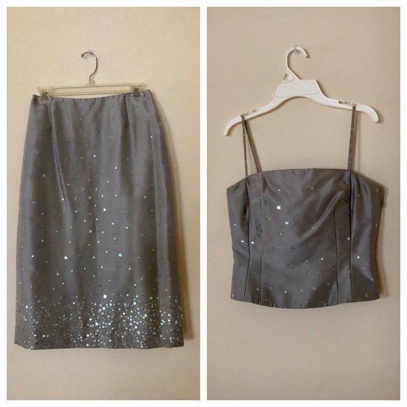 Elegant Formal Dress (2 piece), Silver sequence dress - Picture 10 of 10